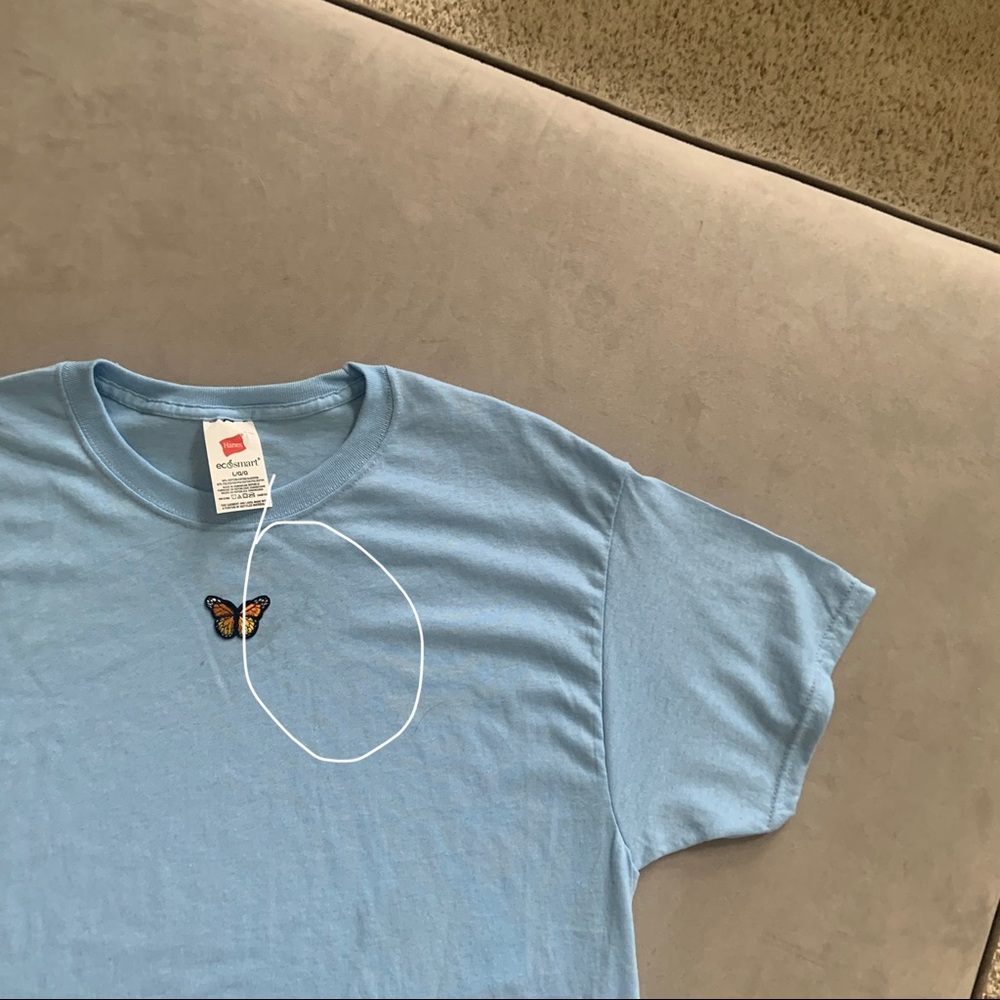 l a s t  one✨ baby blue butterfly tee🦋 - Picture 6 of 7